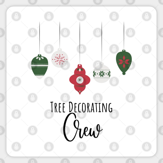 Tree Decorating Crew – Red Center Sticker by IrieSouth